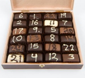 Calendario Adviento chocolate