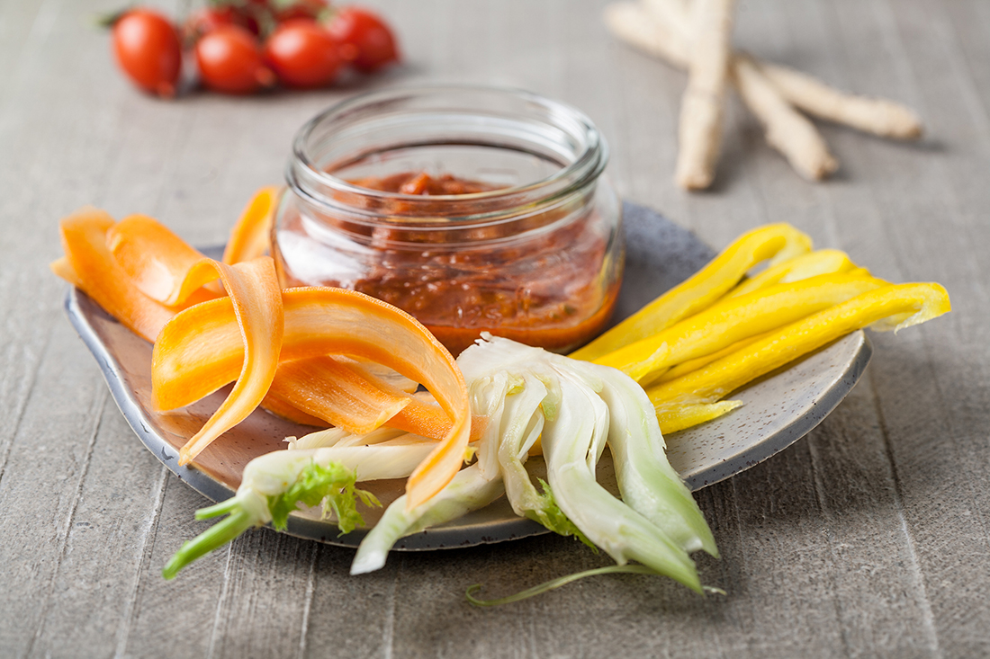 receta de crudite de verdura marinada