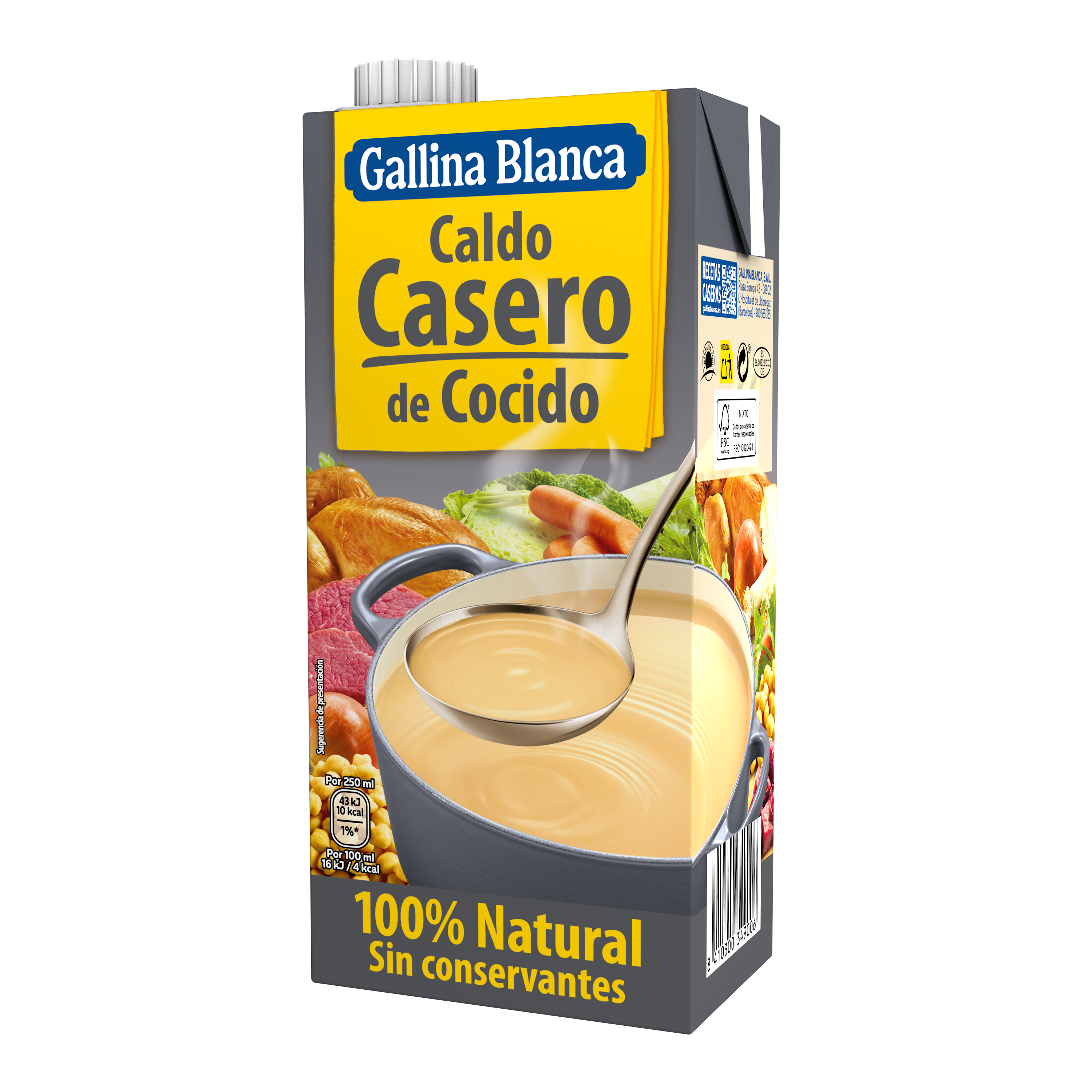 Caldo Casero de Cocido 100% Natural