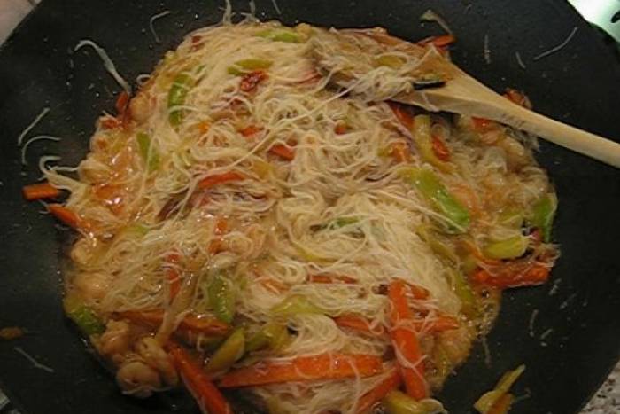 fideos chinos con verduras