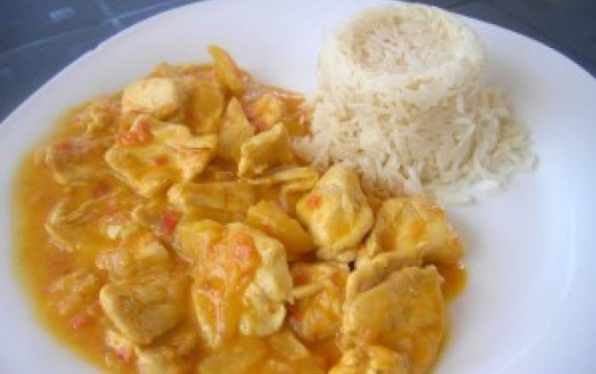 pavo con curry