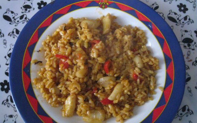 paella de arroz con sepia