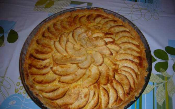 tarta de manzana con coco
