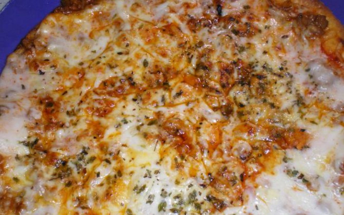 pizza barbacoa con carne picada