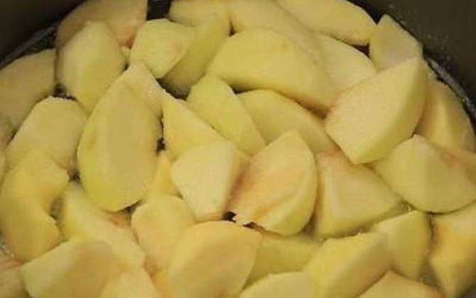 puré de patata y manzana