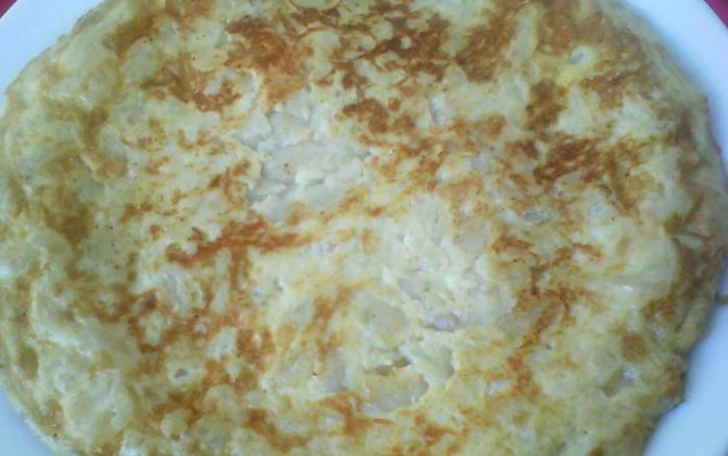 tortilla de coliflor y queso