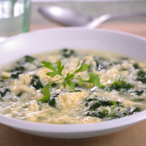 Sopa de acelgas y patatas con arroz