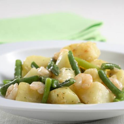 patatas con espárragos en salsa
