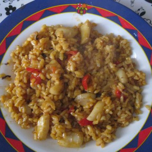 paella de arroz con sepia