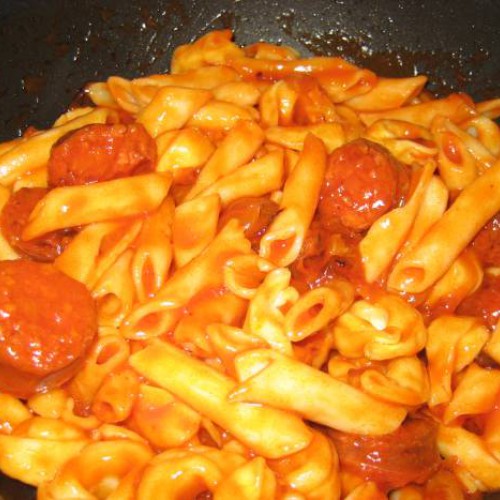 macarrones con chorizo