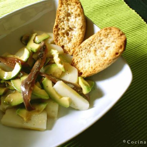 ensalada de patata y aguacate