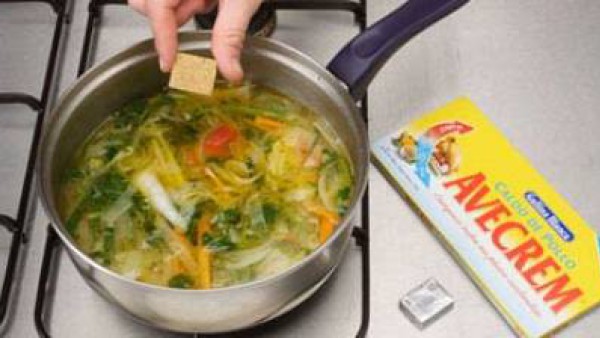 Segundo paso sopa de verduras