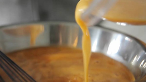 Tercer paso sopa de ajo con pasta