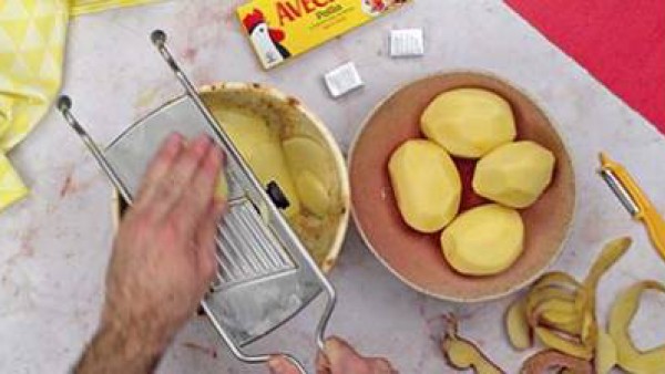 Primer paso pastel de patata y jamon