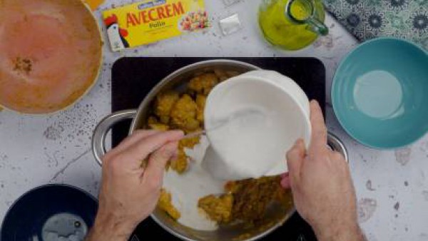 Tercer paso pollo al curry 