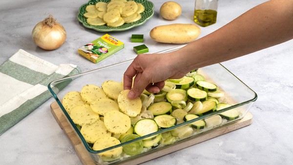 Verduras al horno con patatas Paso 2
