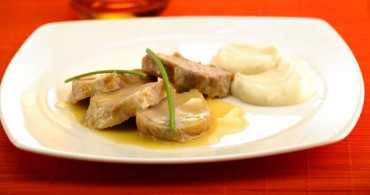 Solomillo con salsa de naranja y mostaza