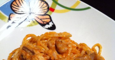 espaguetis con salsa de cerveza