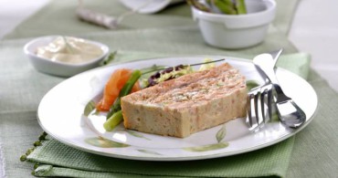 Pudin de salmón con espárragos