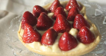 Corazón de fresas (tarta de San Valentín)