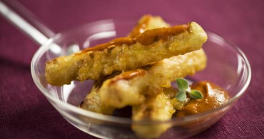 Puerros fritos rebozados