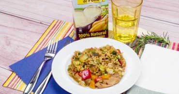 Arroz con pollo y verduras