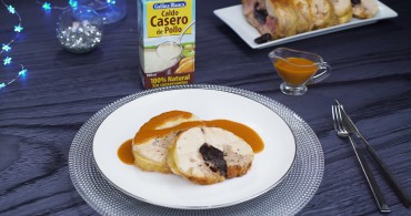 Redondo de pollo con ciruelas con producto