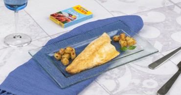 Lubina al horno con patatas con producto