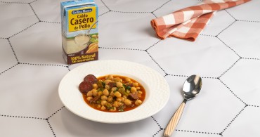 Garbanzos con chorizo con producto