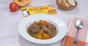 Estofado de carne con verduras con producto