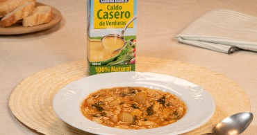 Emplatado arroz con acelgas con producto