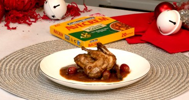 Emplatado con producto codornices en salsa