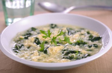 Sopa de acelgas y patatas con arroz