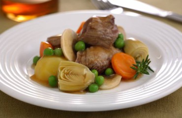 Estofado de ternera con alcachofas