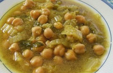 garbanzos con col