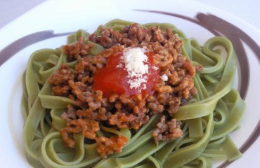 nidos de espinaca con carne picada