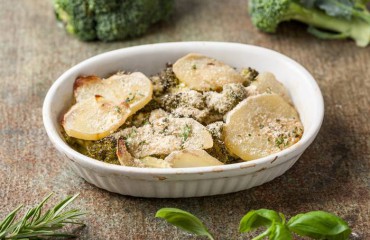 Patata y brócoli al horno