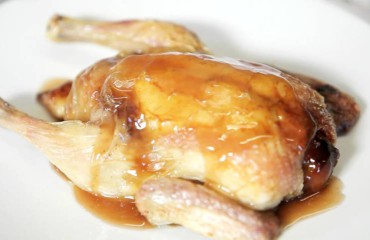 Picantones rellenos de frutos secos