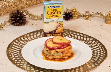 Emplatado con producto timbal de pollo